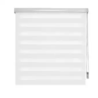 Cortina roller duo zebra dia noche 60x200 cm blanco