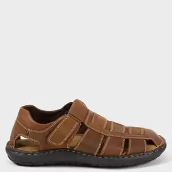 Falabella University club sandalia hombre cuero café oferta