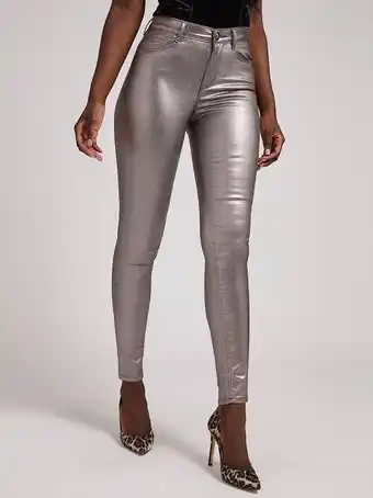 Guess Metal görünümlü ski̇nny fi̇t pantolon oferta