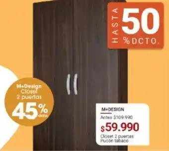 Easy Clóset 2 Puertas Pucón Tabaco oferta