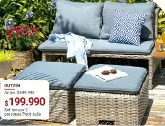 Easy Outzen Set Terraza 2 Personas Petit Julio oferta