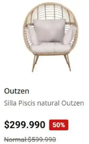 Easy Outzen Silla Piscis Natural oferta