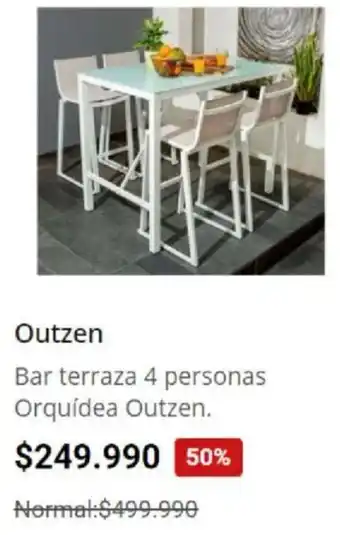Easy Outzen Bar Terrza 4 Persons Orquídea oferta