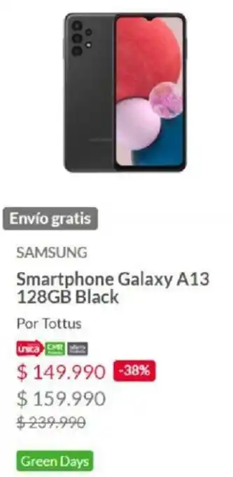 Tottus Samsung Smartphone Galaxy A13 128GB oferta