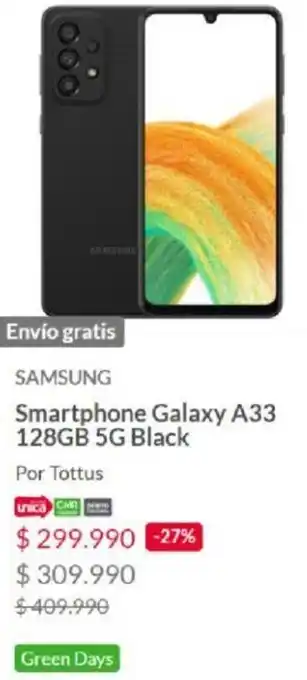 Tottus Samsung Smartphone Galaxy A33 128GB 5G oferta
