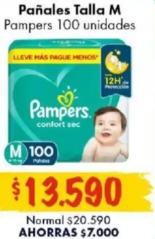 Super Bodega a Cuenta Pampers Pañales Talla M 100 Unidades oferta