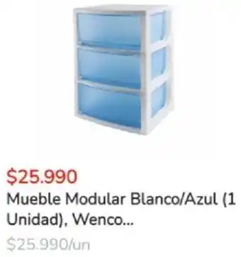 Mueble Modular Blanco/Azul 1 Unidad
