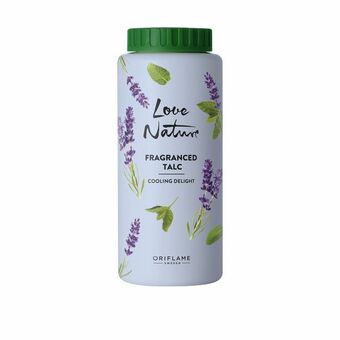 Oriflame Talco perfumado menta y lavanda love nature oferta