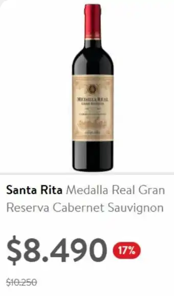Lider Santa Rita Medalla Real Gran Reserva Cabernet Sauvignon oferta