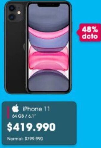 Abc iPhone 11 64GB 6,1" oferta
