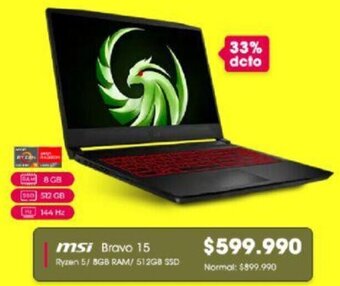Abcdin MSi Brovo 15 Ryzen 5/ 8GB RAM/ 512GB SSD oferta