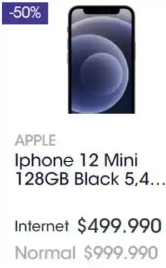 Abcdin Apple iPhone 12 Mini 128GB Black 5,4 oferta