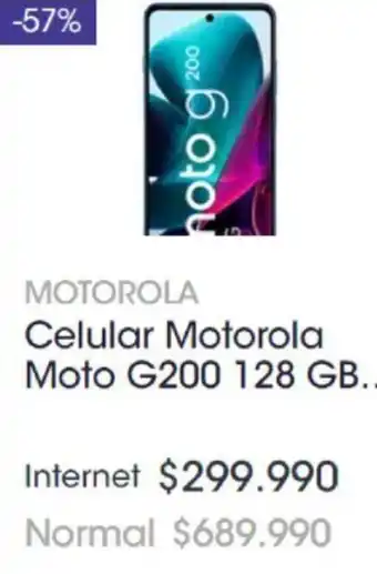 Abcdin Motorola Celular Motorala Moto G200 128GB oferta