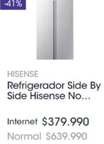 Abcdin Hisense Refrigerador Side by Side oferta