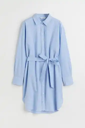 H&M Vestido camisero en mezcla de lino oferta
