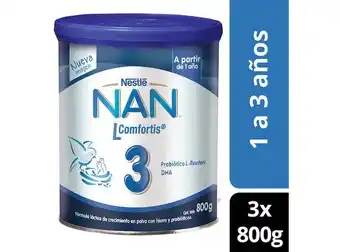Ripley Leche nan 3 l comfortis tarro 800g fórmula infantil x3 tarros oferta