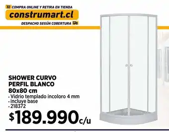 Construmart Shower de ducha curvo blanco oferta