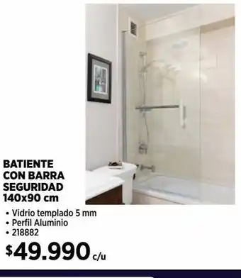Construmart Batiente con barra de seguridad 140x90 cm oferta