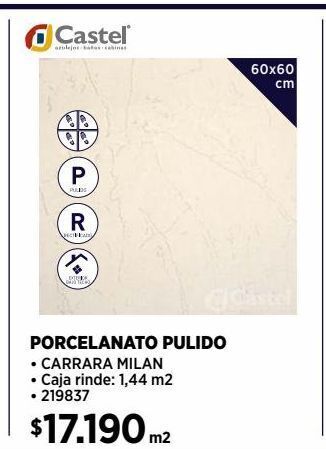 Construmart Porcenalato carrara milan new 60x60 cm 1,44 m2 oferta