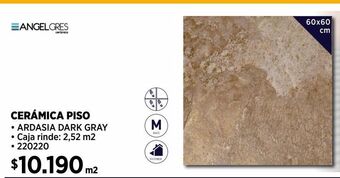 Construmart Cerámica rústico ardasia darkgray 60x60 cm 2,52 m2 oferta