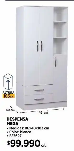 Construmart Despensa mega 3 puertas 2 cajones oferta