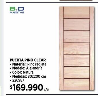 Construmart Puerta pino clear oferta