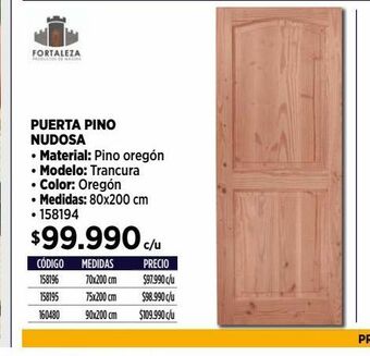 Construmart Puerta pino nudosa oferta