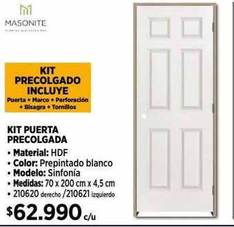 Construmart Kit puerta precolgada oferta