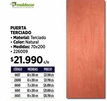 Construmart Puerta terciado oferta
