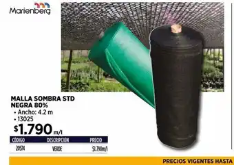 Construmart Malla sombra std oferta