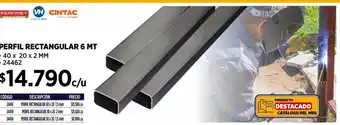 Construmart Perfil rectangular oferta