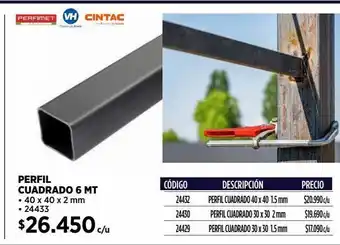 Construmart Perfil cuadrado oferta