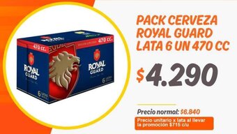 Mayorista 10 Royal Guard Cerveza oferta