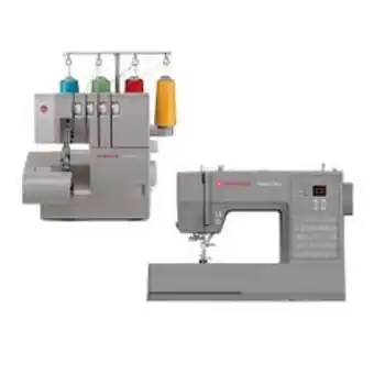 Abcdin Combo máquina overlock singer 14hd854 + máquina de coser computarizada singer hd6605c oferta