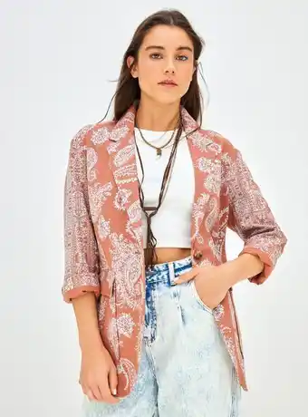 Paris Blazer estampado con forro liso oferta