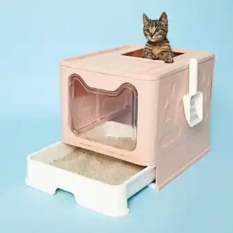 Caja de arena para gatos cerrada 51x41x38 cm kulcan