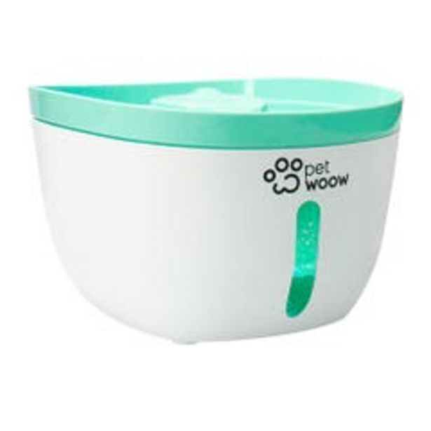 Abcdin Dispensador de agua para mascotas petwoow blanco/verde oferta