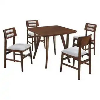 Linio Juego de comedor lucca 4 sillas blanco oferta