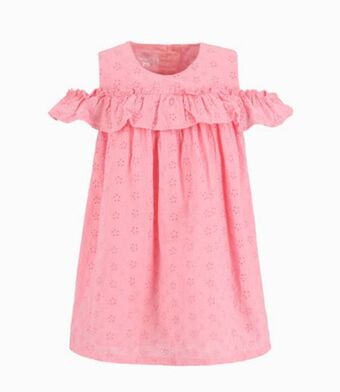 Limonada Vestido popelín bordado bebé niña rosado oferta