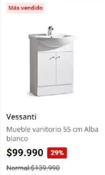 Easy Vessanti Mueble Vanitorio 55cm Alba Blanco oferta
