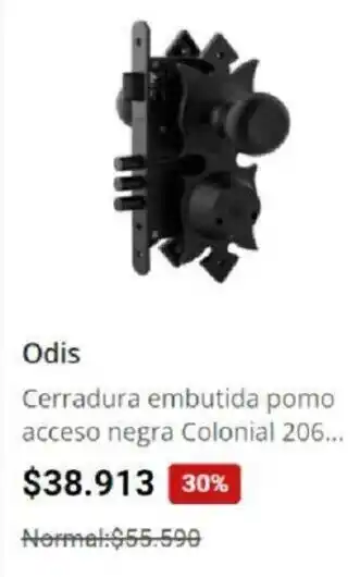 Easy Odis Cerradura Embutida Pomo Acceso Negra Colonial 206 oferta