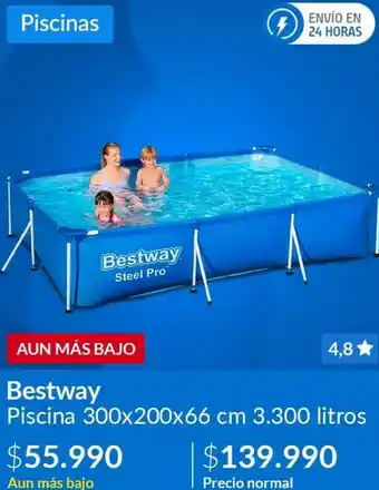 Bestway Piscina 300x200x66cm 3,300L