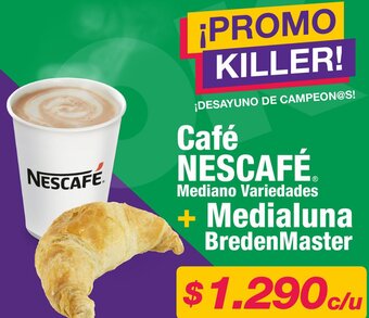 OK Market Café Nescafé Mediano Variedades + Medialuna BredenMaster oferta