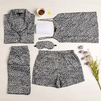Linio Dahla set de pijama 4 piezas mujer + antifaz oferta