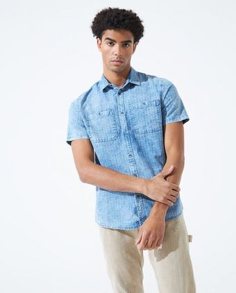 Americanino Camisa estampada tono a tono para hombre oferta