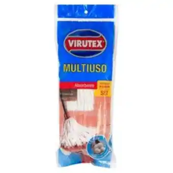 Unimarc Mopa redonda virutex algodón extra grande set con mango 1 un oferta
