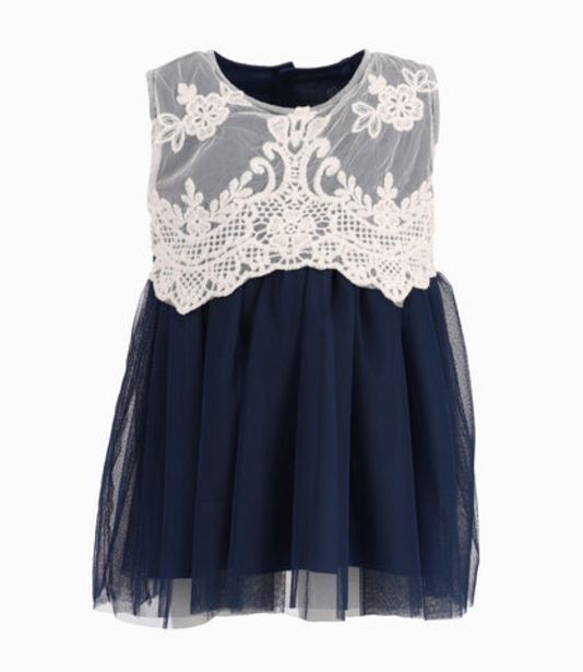 Vestido bebé con encaje y tul limonada azul marino oferta en Limonada Vestido bebé con encaje y tul limonada azul marino oferta en Limonada