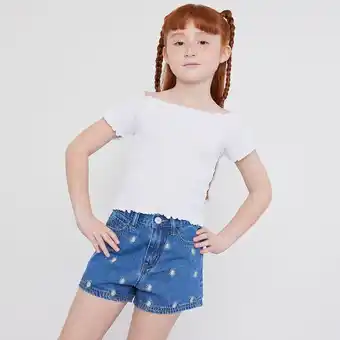 Corona Short niña margaritas denim oferta