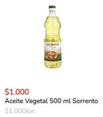 Super Bodega a Cuenta Aceite Vegetal 500ml Sorrento oferta