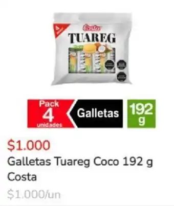 Super Bodega a Cuenta Galletas Tuareg Coco 192g Costa oferta